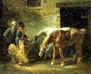 charles emile callande chevaux de poste d' une ecurie Spain oil painting artist